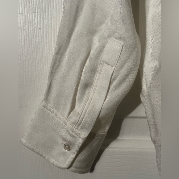 RAILS Revolve Hillary Ivory Jacquard Snake Faux Wrap Blouse SM Hi Lo SPRING NICE - Picture 7 of 12